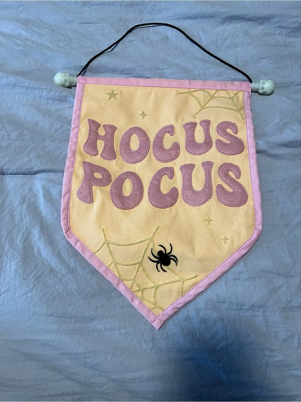 Hocus Pocus Pink and Cream Wall Banner